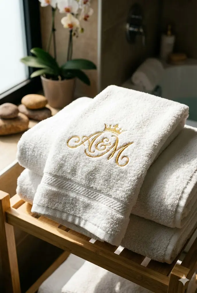 Махровые полотенца с корпоративной вышивкой