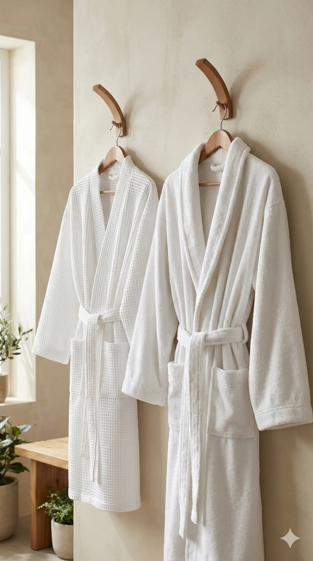 Сравнение вафельных и махровых халатов для SPA