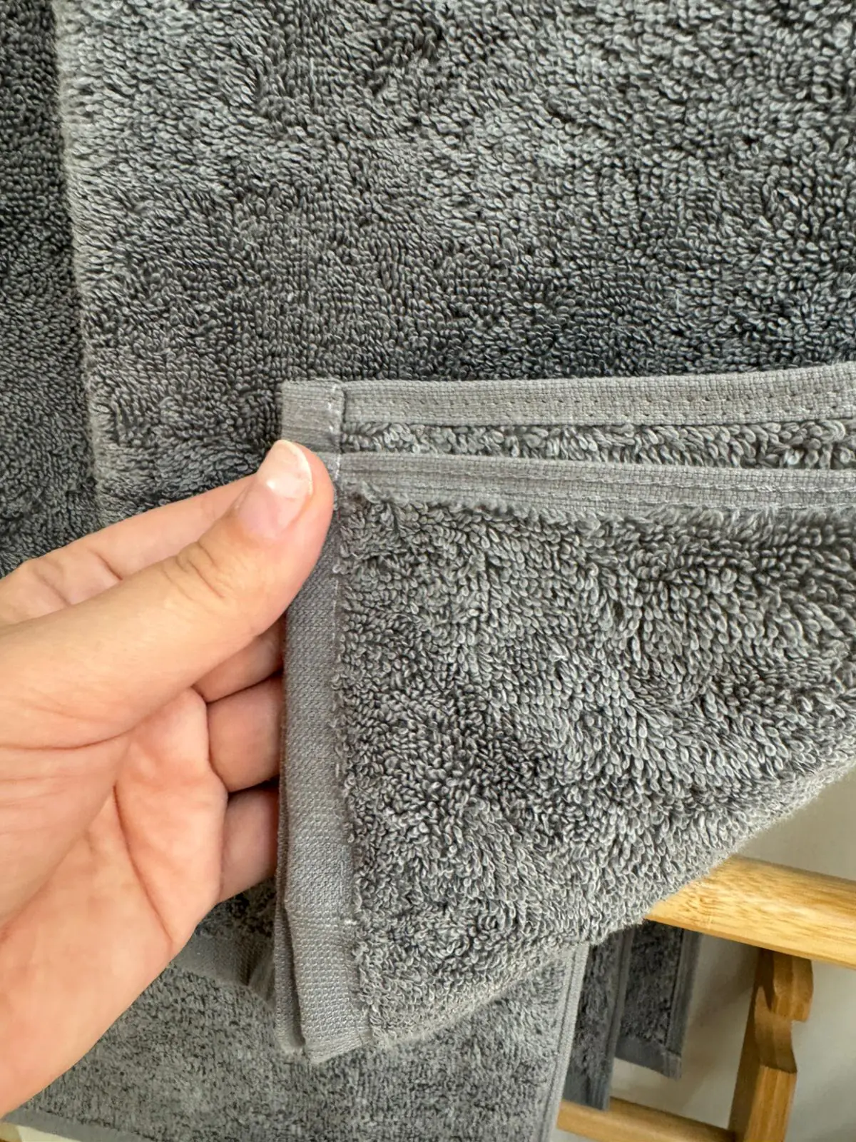 Полотенце серое 70×140 см (Узбекистан) 550г